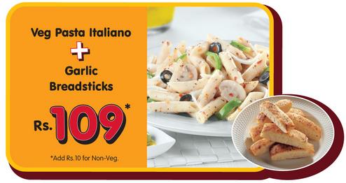 Dominos Veg pasta Italiano deal