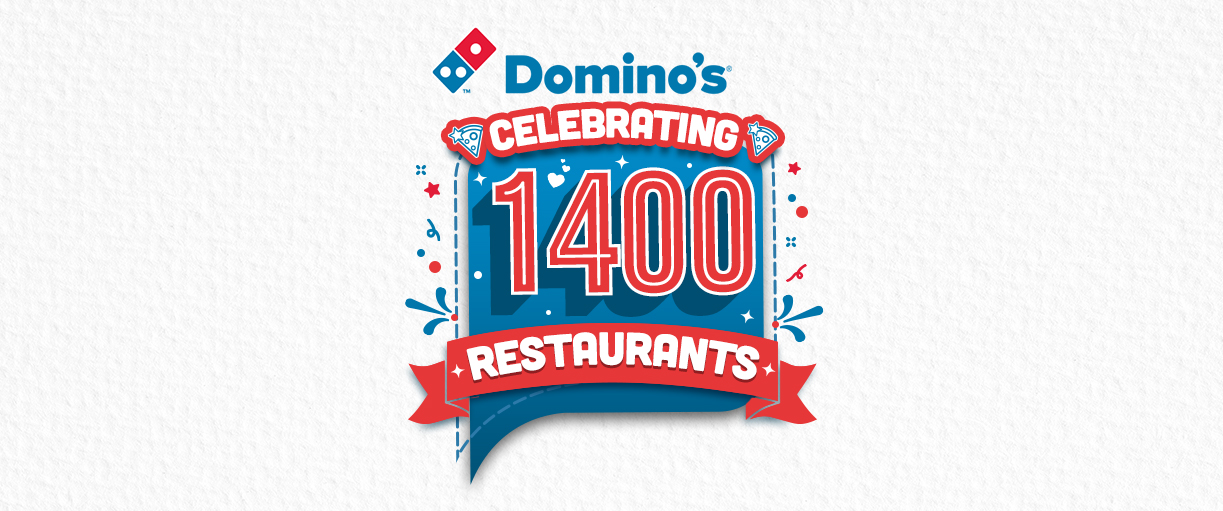 Dominos opened1400 stores
