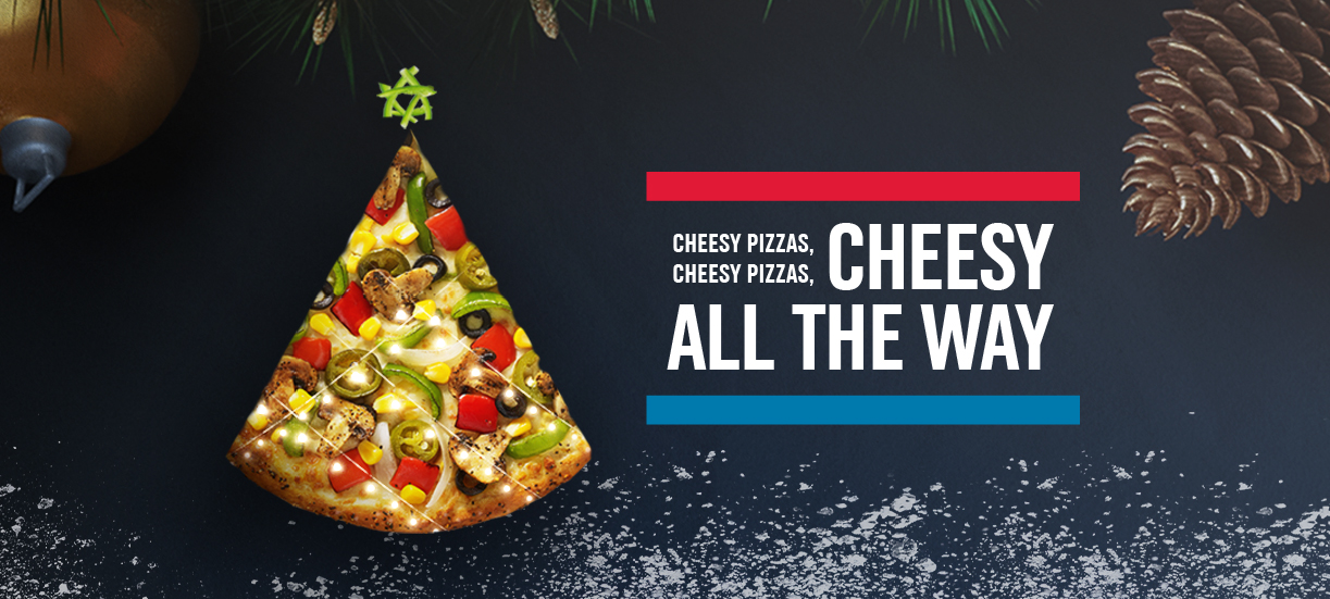 Christmas dominos pizza