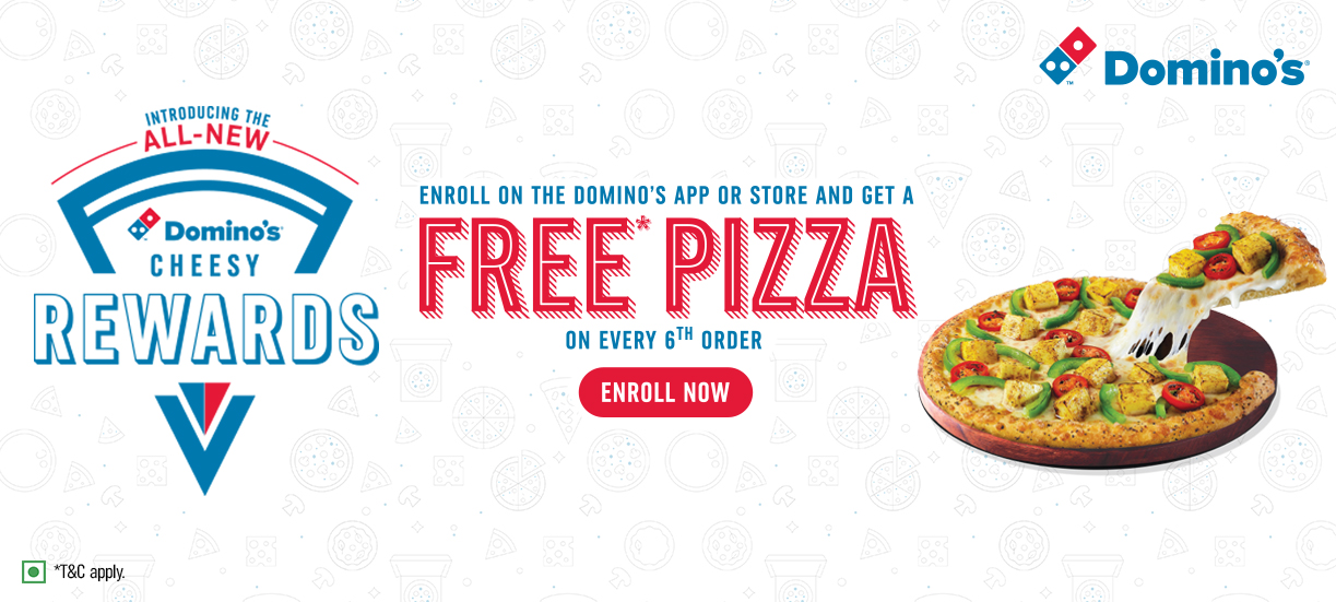 Domino’s Cheesy rewards await you!! Grab a Free PIZZA now